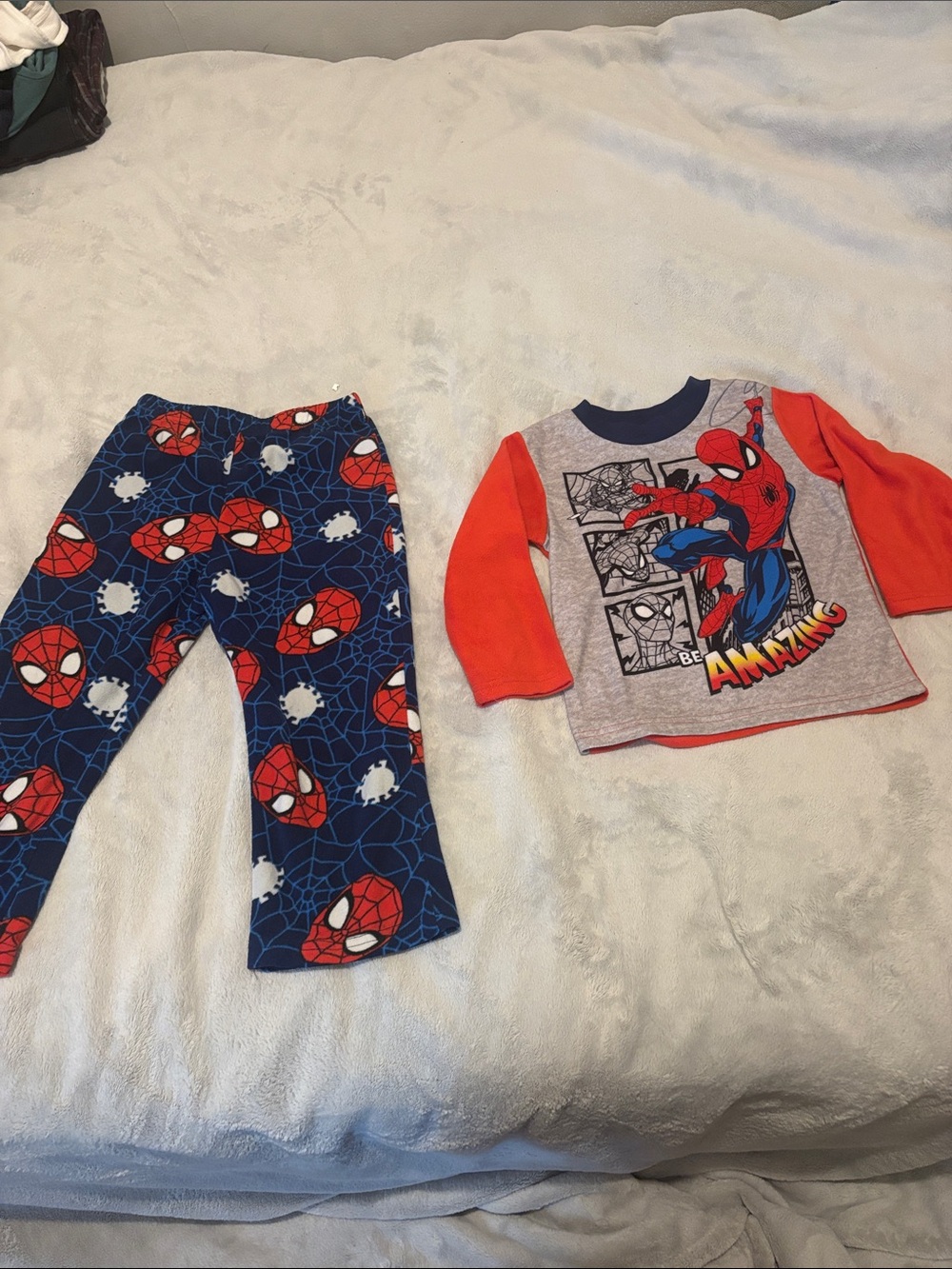 Marvel Spider-Man Two-Piece Pajama Set - Red, Navy, Gray